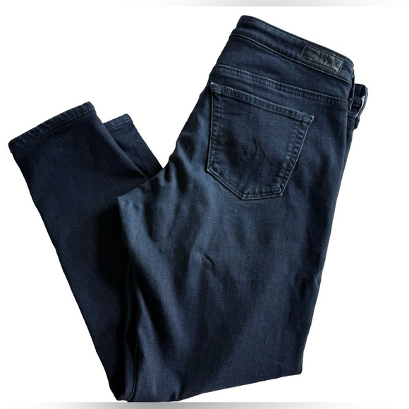 AG Adriano Goldshmied The Stevie Ankle Petite Slim Straight Jeans Blue Size 29P - Picture 8 of 14